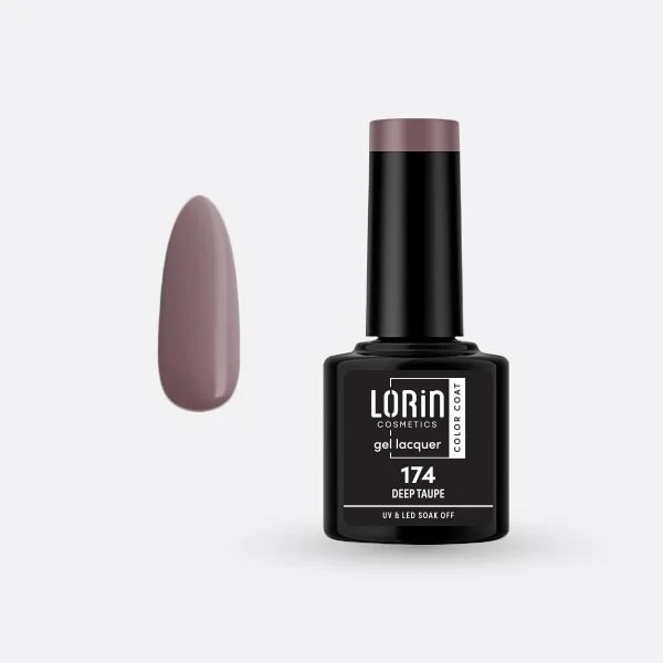 Φωτογραφία προϊόντος: Lorin Cosmetics Lorin Gel Lacquer Ημιμόνιμο Βερνίκι 8ml. #174 (Deep Taupe)