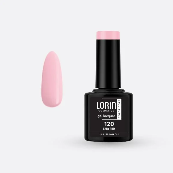Φωτογραφία προϊόντος: Lorin Cosmetics Lorin Gel Lacquer Ημιμόνιμο Βερνίκι 8ml. #120 (Baby Pink)