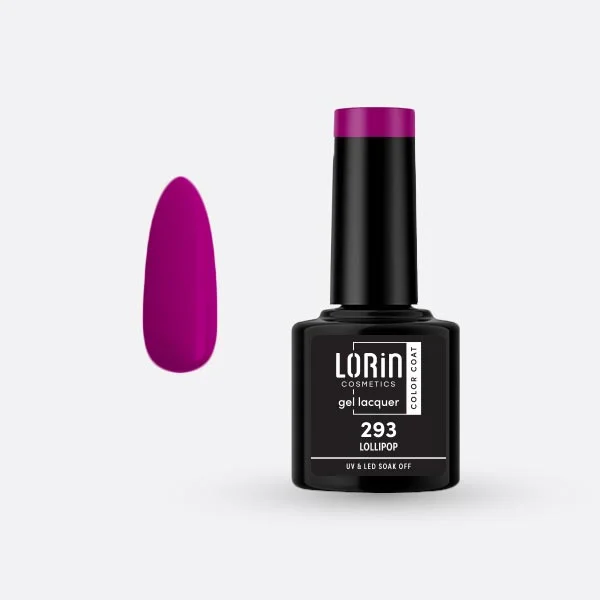 Φωτογραφία προϊόντος: Lorin Cosmetics Lorin Gel Lacquer Ημιμόνιμο Βερνίκι 8ml. #293 (Lollipop)