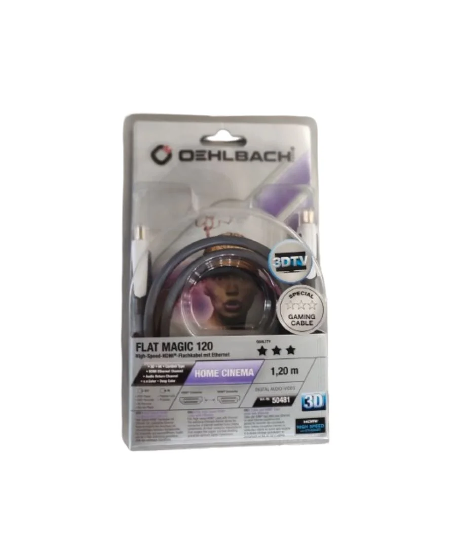 Φωτογραφία προϊόντος: Oehlbach Flat Magic 120 High Speed HDMI Καλώδιο με Ethernet Gaming Cable 1,2m