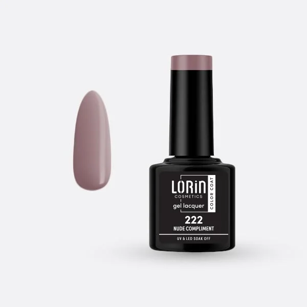Φωτογραφία προϊόντος: Lorin Cosmetics Lorin Gel Lacquer Ημιμόνιμο Βερνίκι 8ml. #222 (Nude Compliment)