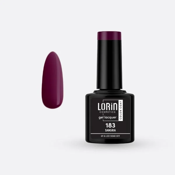 Φωτογραφία προϊόντος: Lorin Cosmetics Lorin Gel Lacquer Ημιμόνιμο Βερνίκι 8ml. #183 (Sangria)