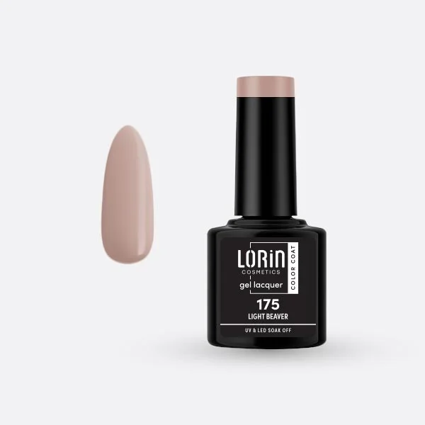 Φωτογραφία προϊόντος: Lorin Cosmetics Lorin Gel Lacquer Ημιμόνιμο Βερνίκι 8ml. #175 (Light Beaver)