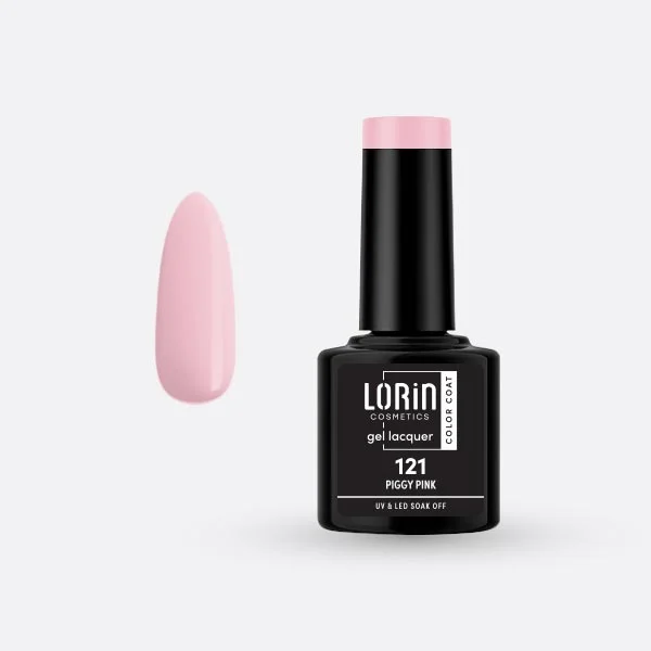Φωτογραφία προϊόντος: Lorin Cosmetics Lorin Gel Lacquer Ημιμόνιμο Βερνίκι 8ml. #121 (Piggy Pink)