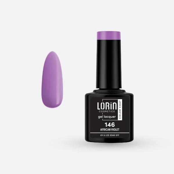 Φωτογραφία προϊόντος: Lorin Cosmetics Lorin Gel Lacquer Ημιμόνιμο Βερνίκι 8ml. #146 (African Violet)