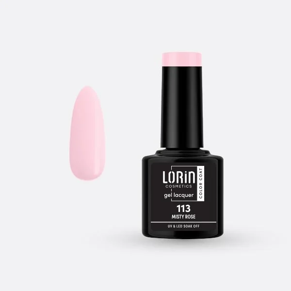 Φωτογραφία προϊόντος: Lorin Cosmetics Lorin Gel Lacquer Ημιμόνιμο Βερνίκι 8ml. #113 (Misty Rose)