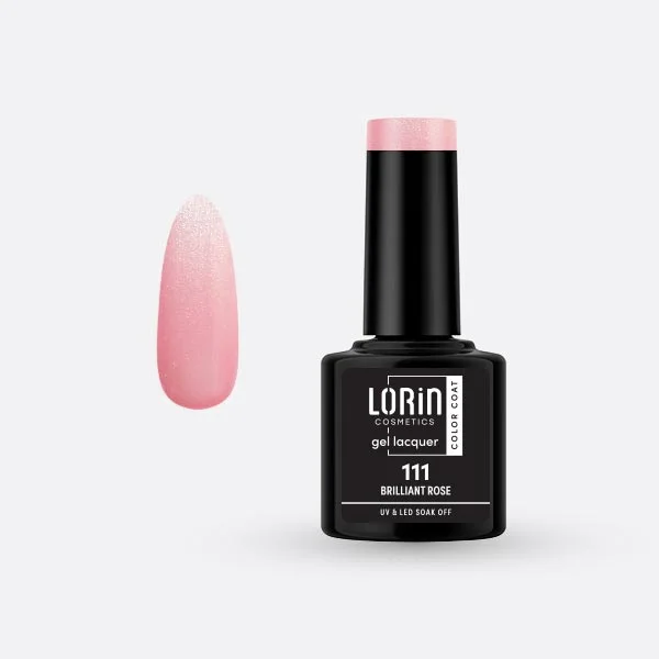 Φωτογραφία προϊόντος: Lorin Cosmetics Lorin Gel Lacquer Ημιμόνιμο Βερνίκι 8ml. #111 (Brilliant Rose)