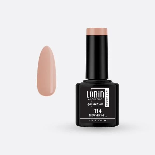 Φωτογραφία προϊόντος: Lorin Cosmetics Lorin Gel Lacquer Ημιμόνιμο Βερνίκι 8ml. #114 (Bleached Shell)