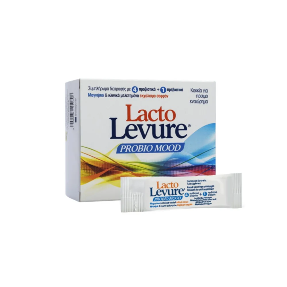 Φωτογραφία προϊόντος: UNI-PHARMA Lacto Levure Probio Mood - Συμπλήρωμα Προβιοτικών με 4 Προβιοτικά + 1 Πρεβιοτικό Μαγνήσιο - 20 Φακελίσκοι