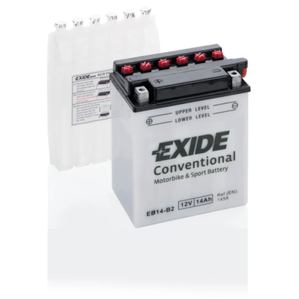 Φωτογραφία προϊόντος: Exide Technologies Μπαταρία μοτοσυκλέτας EXIDE EB14-B2 12V 14Ah