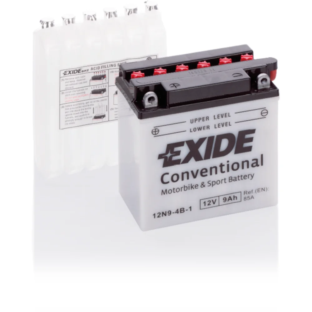 Φωτογραφία προϊόντος: Exide Technologies Μπαταρία μοτοσυκλέτας EXIDE 12N9-4B-1 12V 9Ah