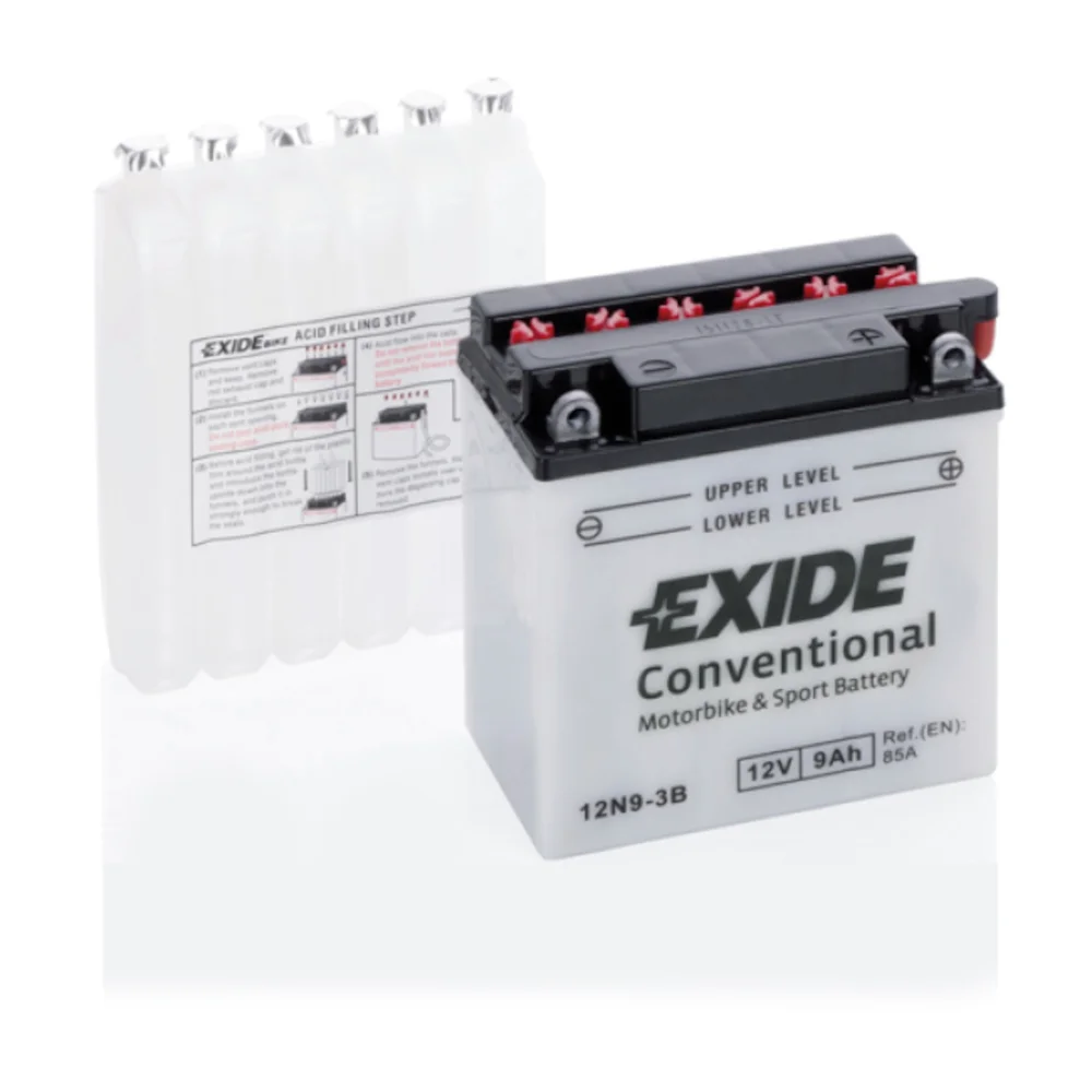 Φωτογραφία προϊόντος: Exide Technologies Μπαταρία μοτοσυκλέτας EXIDE 12N9-3B 12V 9Ah