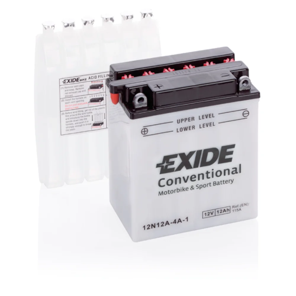 Φωτογραφία προϊόντος: Exide Technologies Μπαταρία μοτοσυκλέτας EXIDE 12N12A-4A-1 12V 12Ah