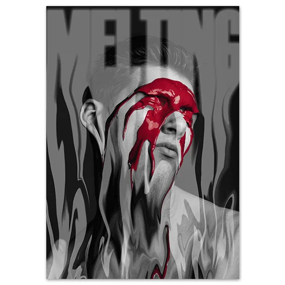 Φωτογραφία προϊόντος: OEM Αφίσα Melting Face Typographic