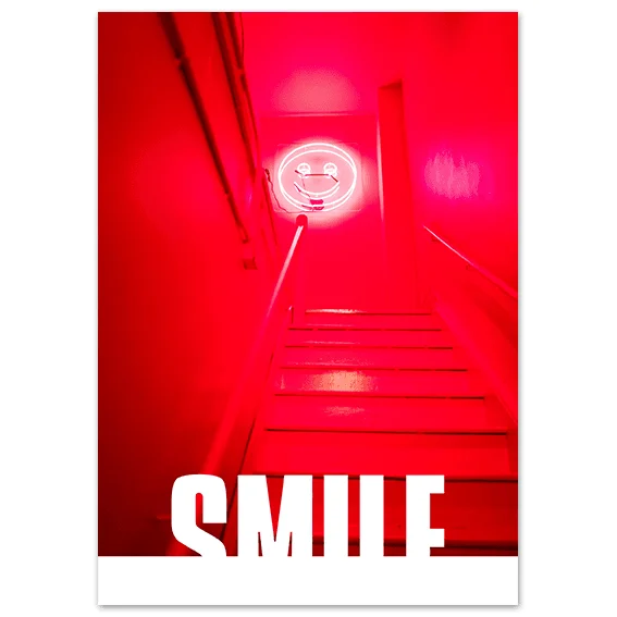 Φωτογραφία προϊόντος: OEM Αφίσα Smile Typographic