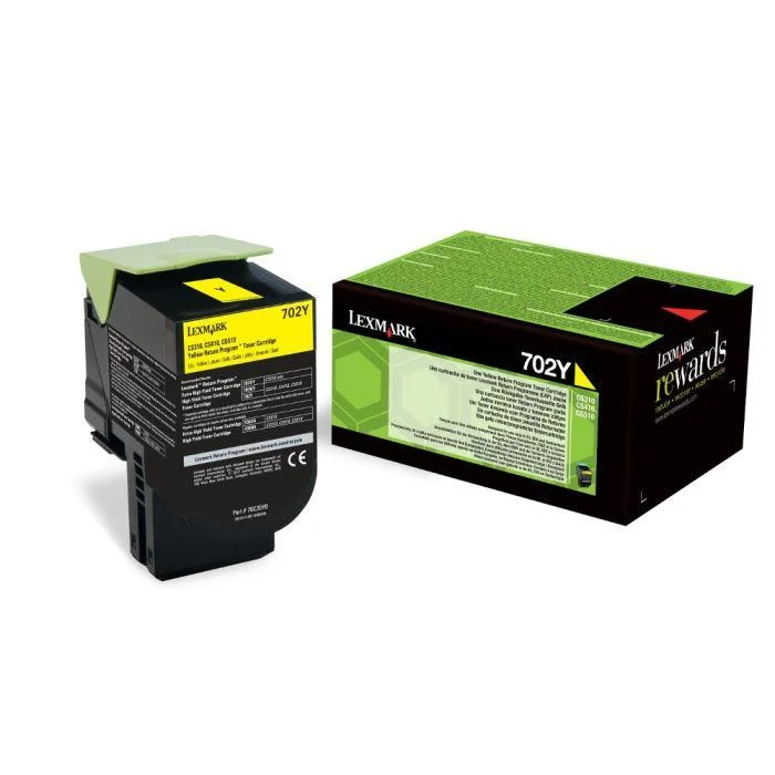 Φωτογραφία προϊόντος: Toner Laser Lexmark 70C20Y0 Standard Yellow -1k Pgs - 70C20Y0