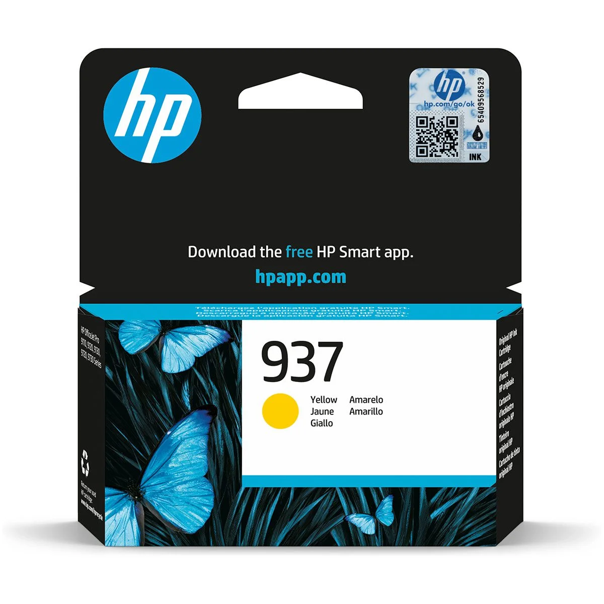 Φωτογραφία προϊόντος: Hewlett Packard HP 937 Yellow Original Ink Cartridge - 4S6W4NE