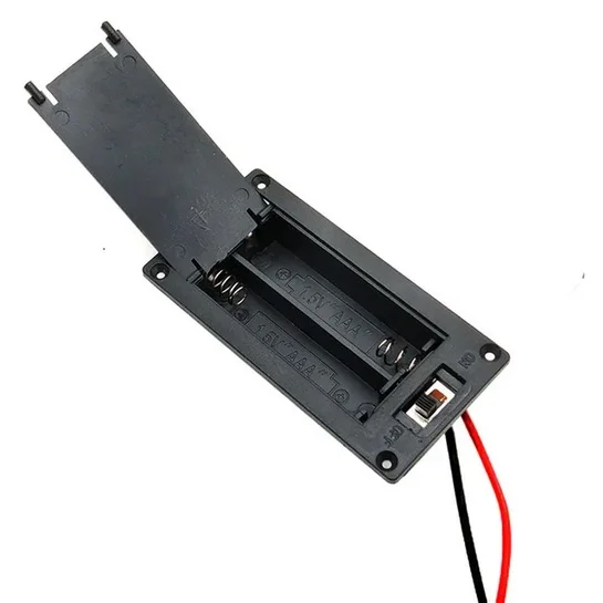 Φωτογραφία προϊόντος: OEM 2XAAA battery box with cover and switch flip 3V series with thick wire