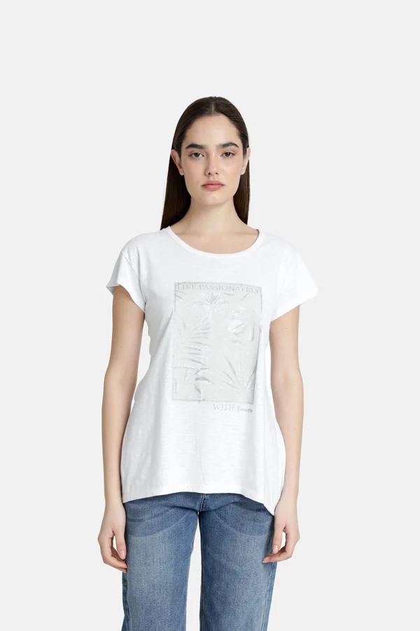 Φωτογραφία προϊόντος: Paco & Co Γυναικείο T-shirt Exotic 2532039-02 Λευκό