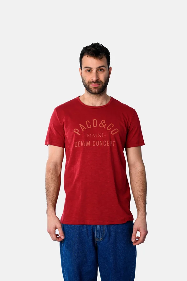 Φωτογραφία προϊόντος: Paco & Co Ανδρικό T-shirt Concept 2531017-02 Κόκκινο