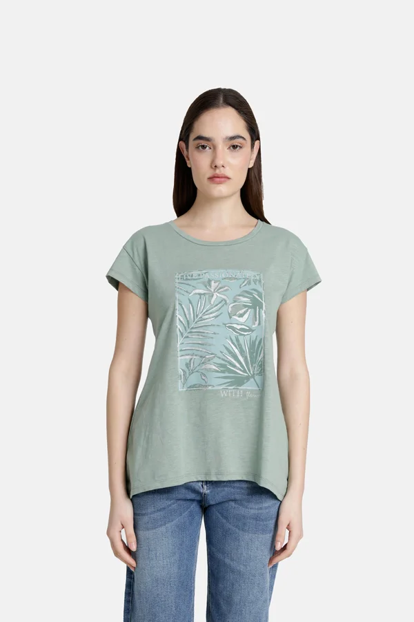 Φωτογραφία προϊόντος: Paco & Co Γυναικείο T-shirt Exotic 2532039-01 Πράσινο