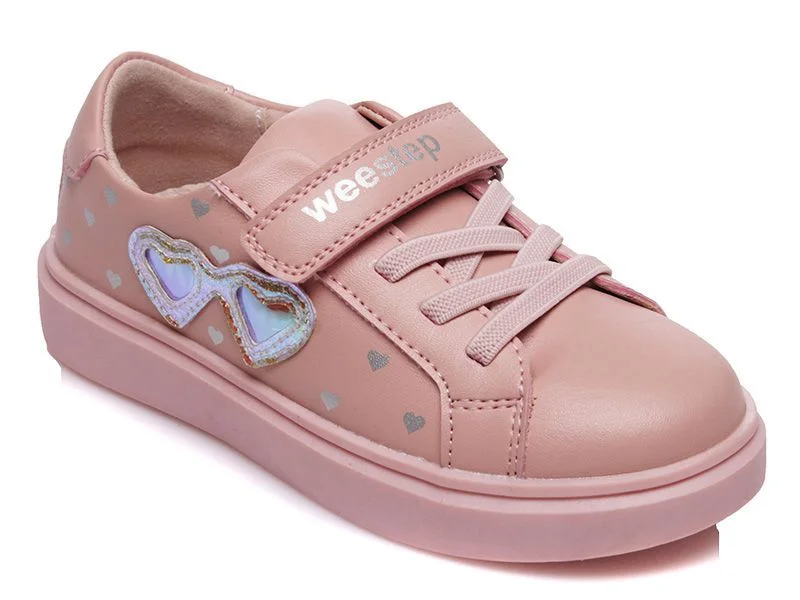 Φωτογραφία προϊόντος: Weestep Sneakers για κορίτσι σε ροζ χρώμα με καρδιές