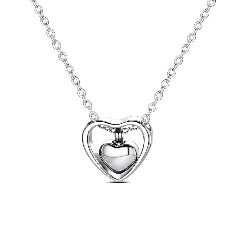 Φωτογραφία προϊόντος: Peach Jewelry Κολιέ Καρδιά Μέσα σε Καρδιά Από Ανοξείδωτο Ατσάλι 304 PVD Χειροποίητο & Κομψό Καρδιά Μέσα σε Καρδιά