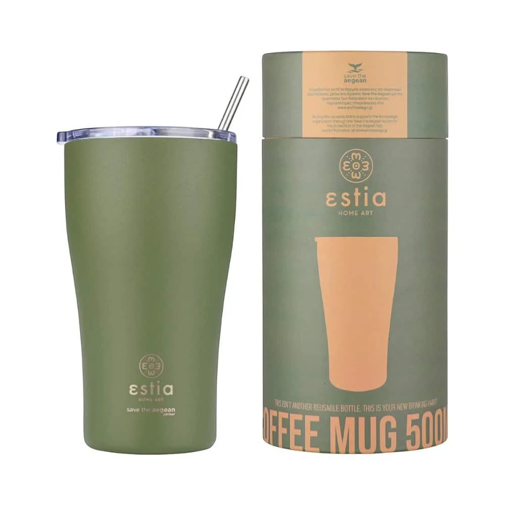 Φωτογραφία προϊόντος: ESTIA HOME ART 01-23140 ΘΕΡΜΟΣ COFFEE MUG SAVE THE AEGEAN 500ml FOREST SPIRIT