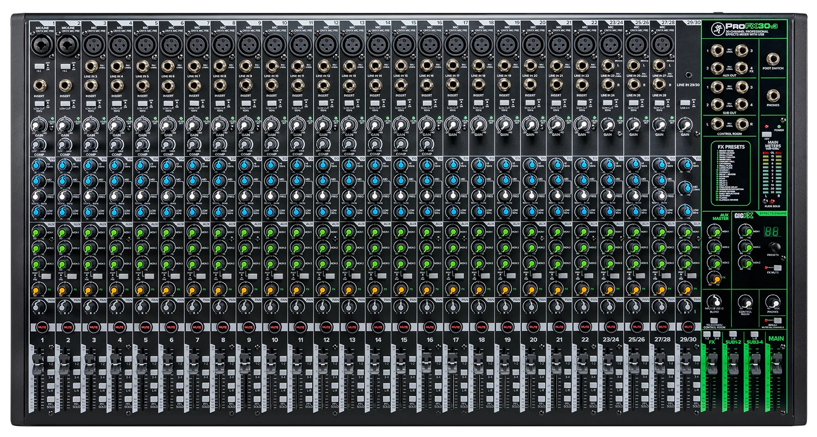 Φωτογραφία προϊόντος: Mackie ProFX30v3 - Επαγγελματική κονσόλα 30 καναλιών με USB