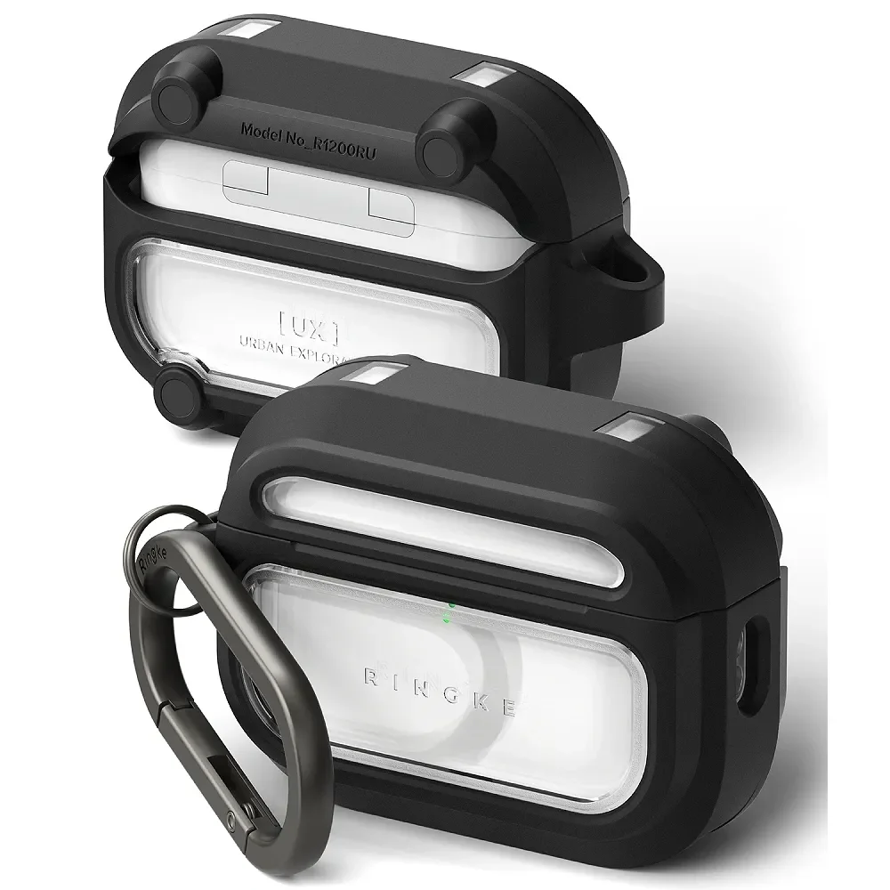 Φωτογραφία προϊόντος: Ringke Θήκη UX Magnetic Magsafe Apple AirPods Pro 3 Black/Clear