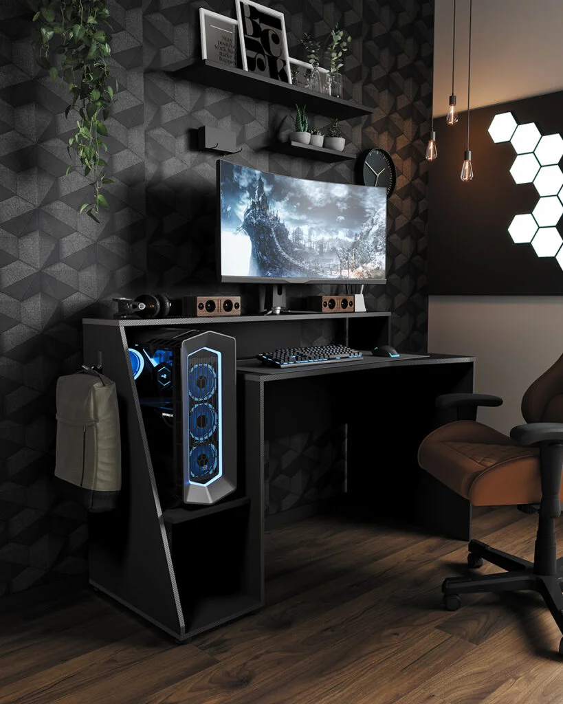 Φωτογραφία προϊόντος: INSIDE Access γραφείο gaming 138x67x94εκ. Γκρι / Μαύρο