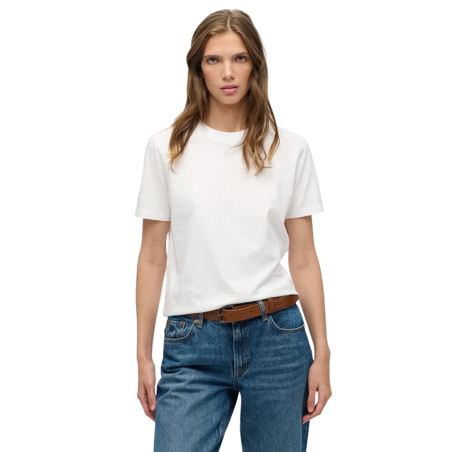 Φωτογραφία προϊόντος: SUPERDRY W OVIN ESSENTIAL LOGO EMB TEE (W1011896A-01C) ΜΠΛΟΥΖΑ
