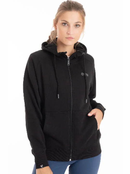 Φωτογραφία προϊόντος: Magnetic North Γυναικεία Ζακέτα Φούτερ με Κουκούλα Μαύρη 22024-BLACK ΜΑΥΡΟ