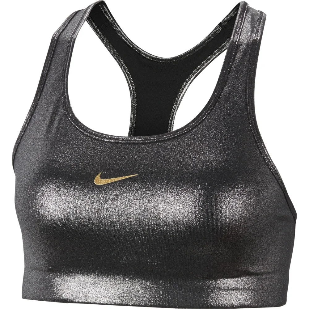 Φωτογραφία προϊόντος: Nike Swoosh Icon Clash Dri-Fit Γυναικείο Αθλητικό Μπουστάκι CT3791-010 Ασημί ΜΑΥΡΟ
