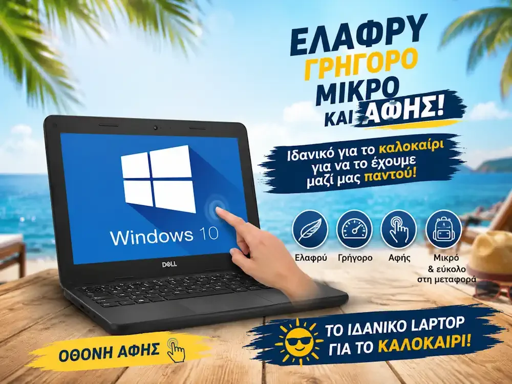 Φωτογραφία προϊόντος: Laptop Dell Latitude 3190 Refurbished Touchscreen 11.6" (Ιntel Celeron N4000/ 4GB/SSD 64GB/ Windows 10 GR) GRADE A