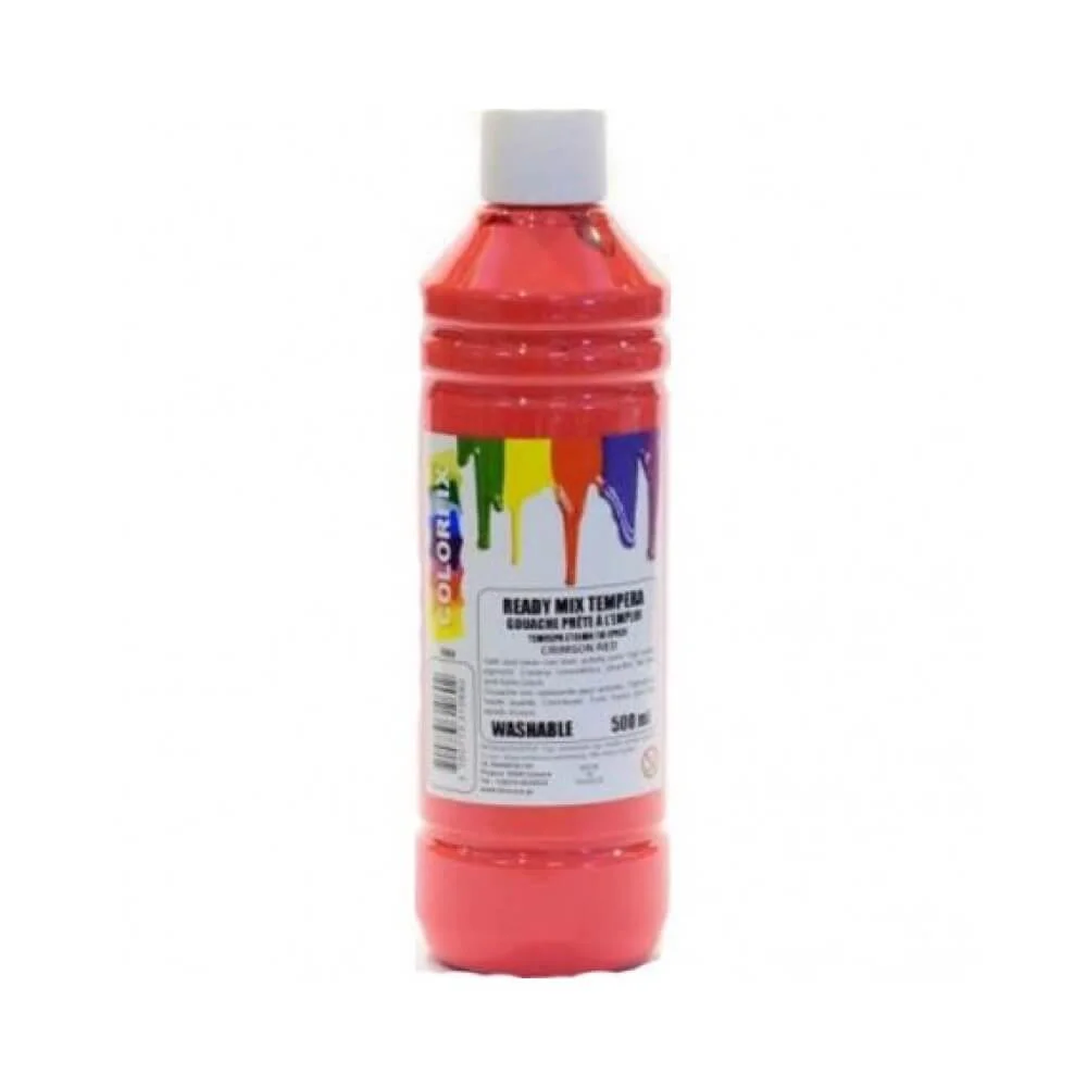 Φωτογραφία προϊόντος: Colorfix Ready Mix Tempera Τέμπερα Ζωγραφικής Primary Red σε Μπουκάλι 500ml 1200623