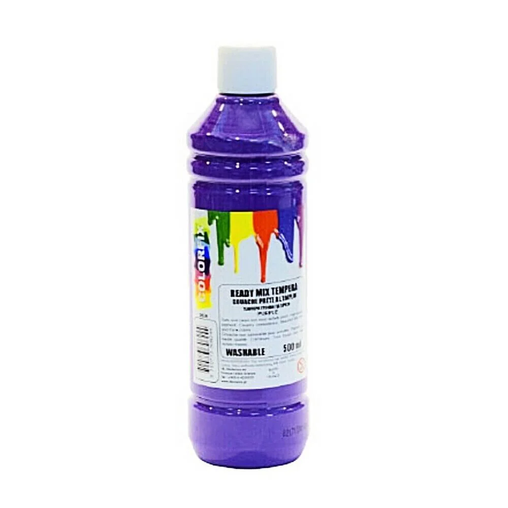 Φωτογραφία προϊόντος: Colorfix Ready Mix Tempera Τέμπερα Ζωγραφικής Μωβ σε Μπουκάλι 500ml 1200624