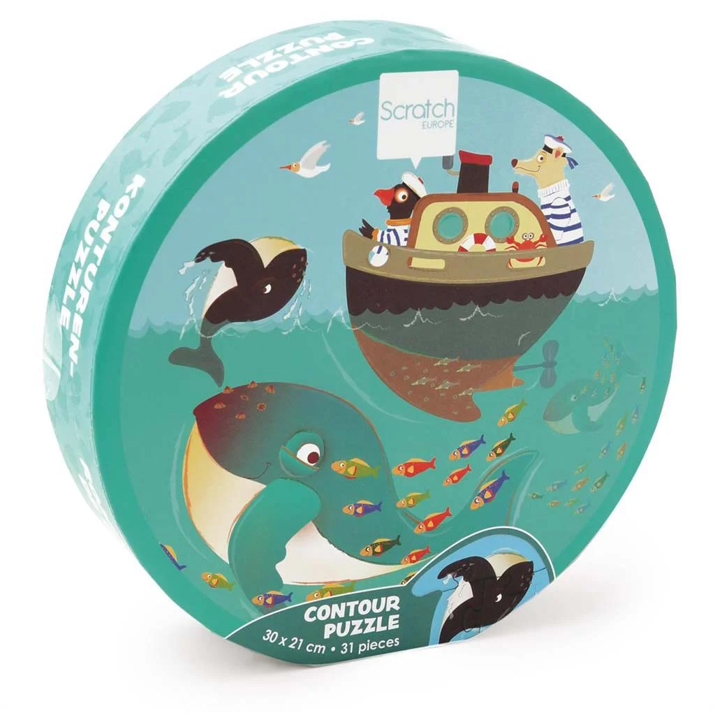 Φωτογραφία προϊόντος: Scratch WHALES COMPACT PUZZLE 31pcs