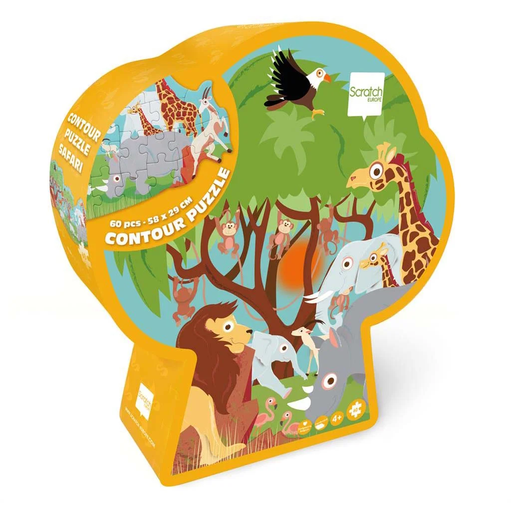 Φωτογραφία προϊόντος: Scratch CONTOUR PUZZLE SAFARI 60pcs