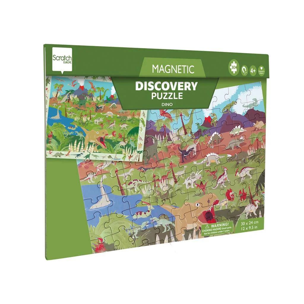 Φωτογραφία προϊόντος: Scratch MAGNETIC PUZZLE DISCOVERY-DINO 80pcs