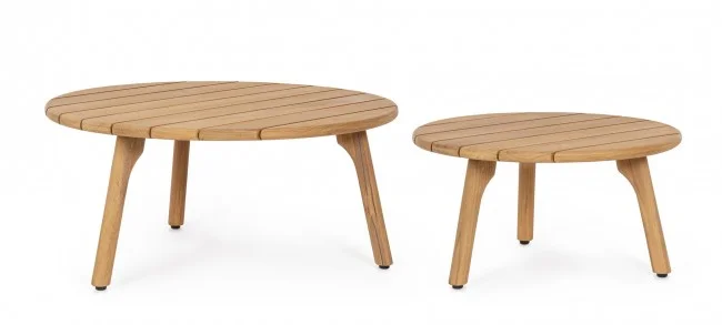Φωτογραφία προϊόντος: Set Τραπεζάκια Ξύλινα "Garita" Φ60x5.5 Φ80x30.5cm (Bizzotto) (BZ-0660658)