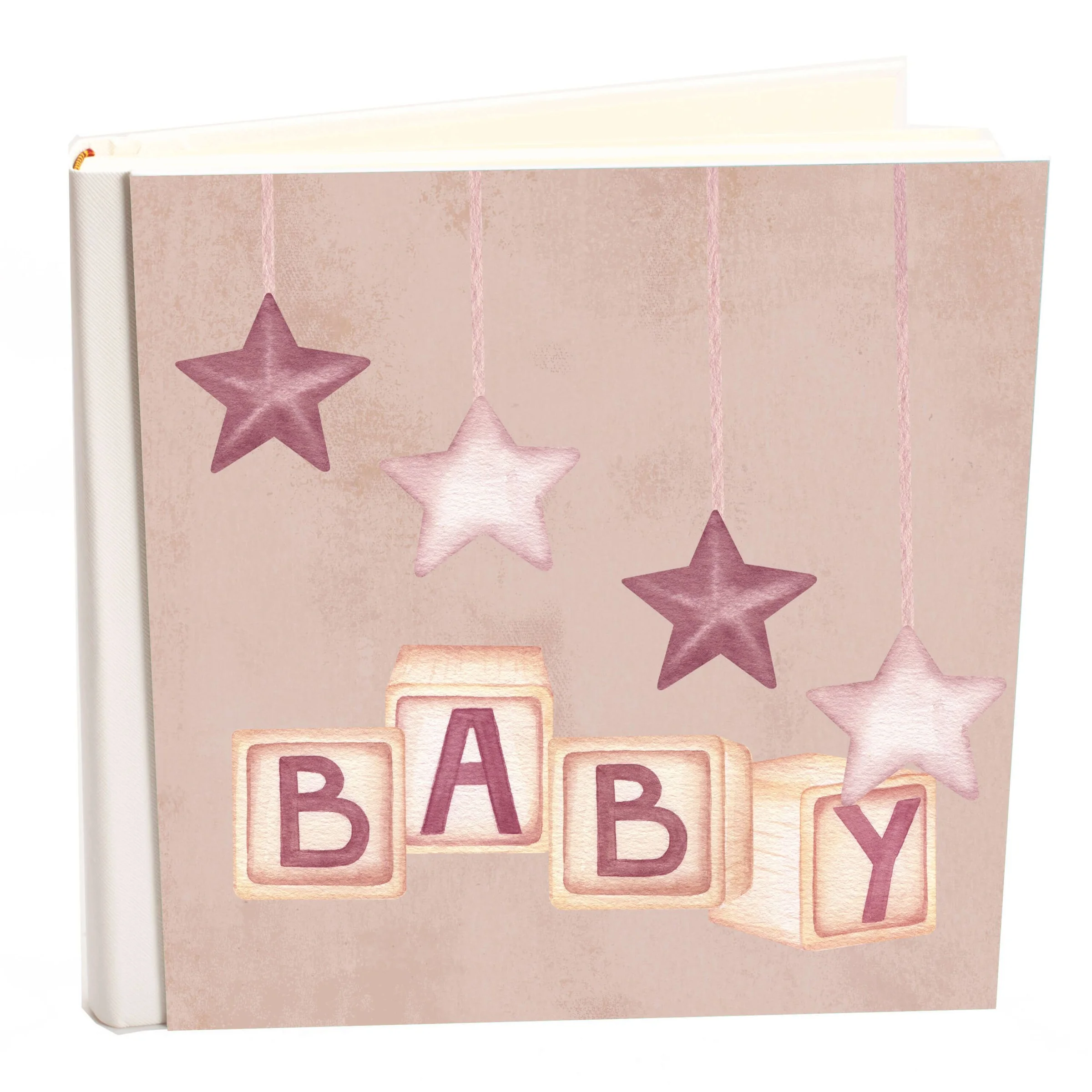Φωτογραφία προϊόντος: HOPER Άλμπουμ my album Baby Asteria Ροζ boho style με ριζόχαρτο 35x35cm και κουτί άλμπουμ