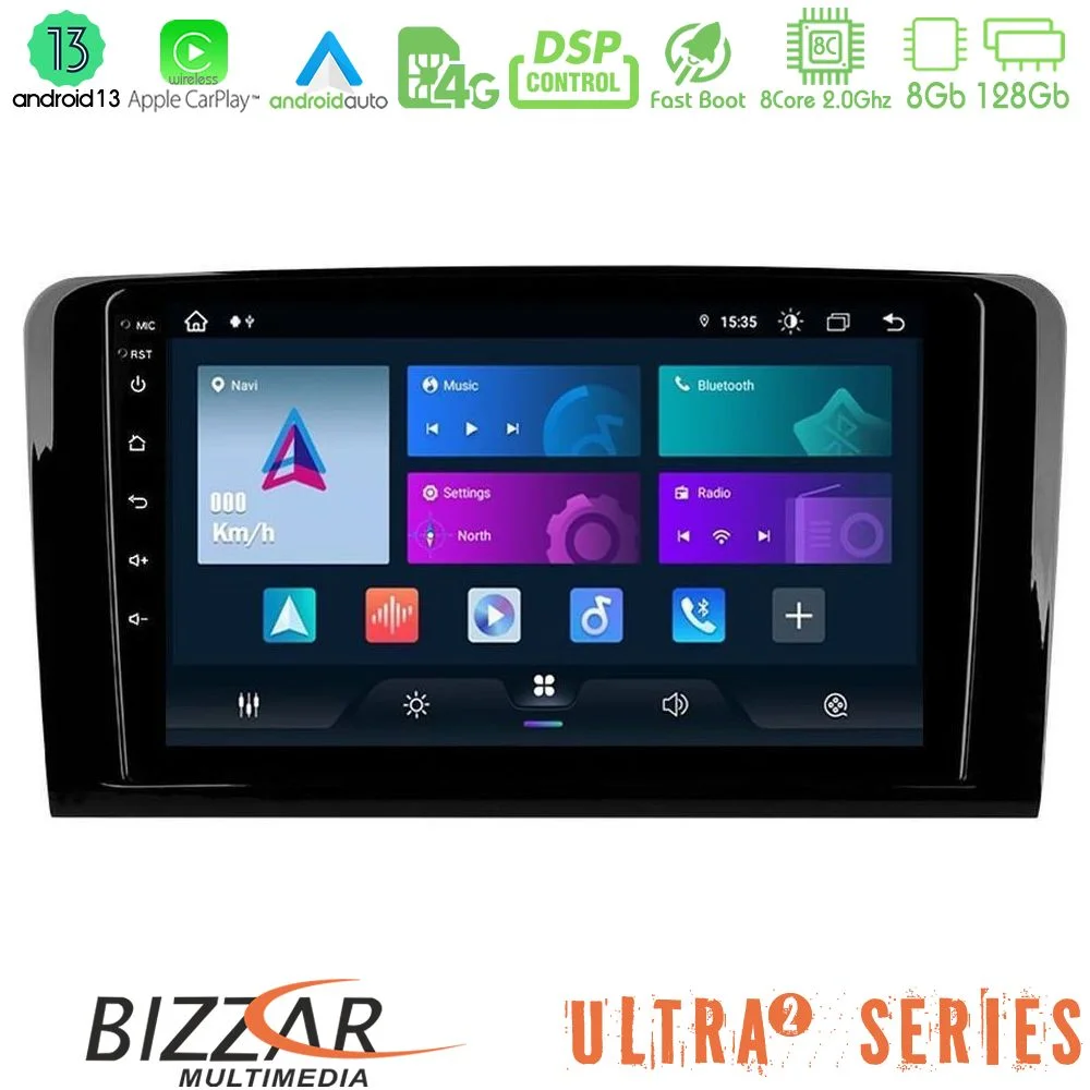 Φωτογραφία προϊόντος: Bizzar Ultra Series Mercedes ML/GL Class 8core Android13 8+128GB Navigation Multimedia Tablet 9