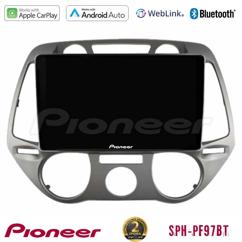 Φωτογραφία προϊόντος: Pioneer SPH-PF97BT Series Hyundai i20 2009-2012 Manual A/C Multimedia Station 9 (Tablet Style) Με Carplay & Android Auto