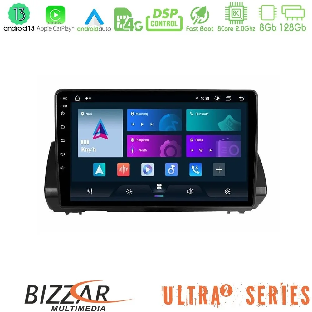 Φωτογραφία προϊόντος: Bizzar Ultra Series Dacia Sandero/Logan/Jogger 2022-> 8core Android13 8+128GB Navigation Multimedia Tablet 9