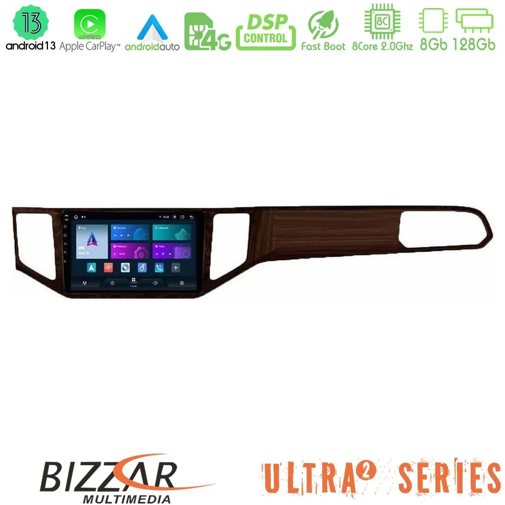 Φωτογραφία προϊόντος: Bizzar Ultra Series VW Sportsvan 2014-2020 8Core Android13 8+128GB Navigation Multimedia Tablet 9 (Ξύλινη απόχρωση)