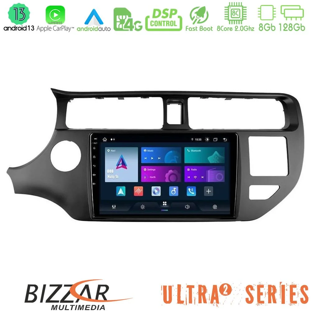 Φωτογραφία προϊόντος: Bizzar Ultra Series Kia Rio 2011-2015 8core Android13 8+128GB Navigation Multimedia Tablet 9