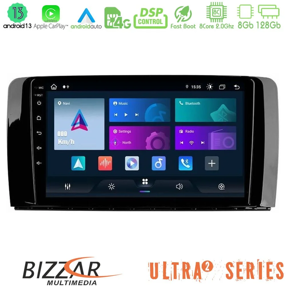 Φωτογραφία προϊόντος: Bizzar Ultra Series Mercedes R Class 8core Android13 8+128GB Navigation Multimedia Tablet 9