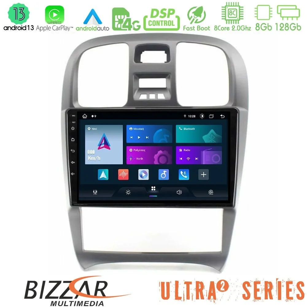 Φωτογραφία προϊόντος: Bizzar Ultra Series Hyundai Sonata 2001-2005 8core Android13 8+128GB Navigation Multimedia Tablet 9