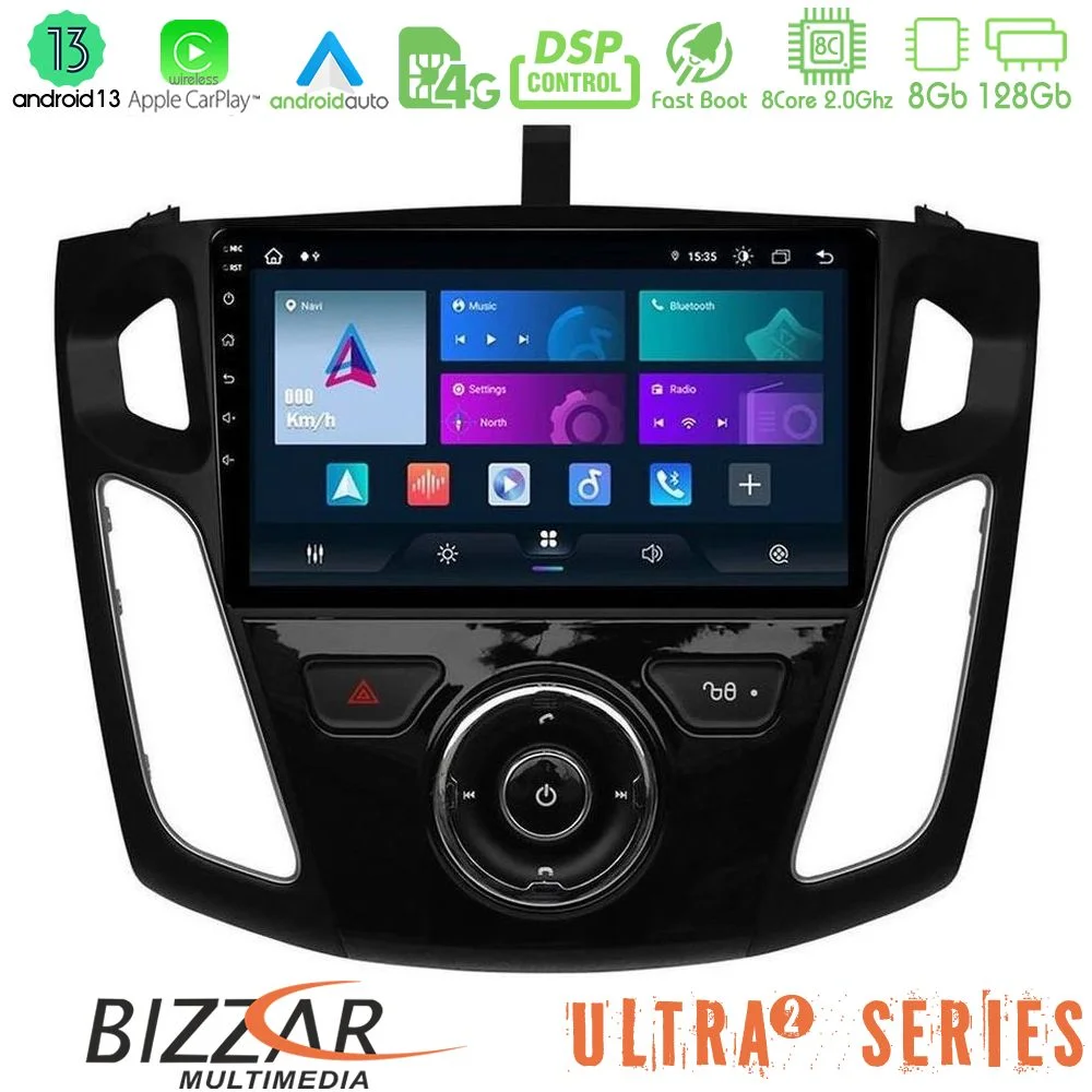 Φωτογραφία προϊόντος: Bizzar Ultra Series Ford Focus 2012-2018 8core Android13 8+128GB Navigation Multimedia Tablet 9